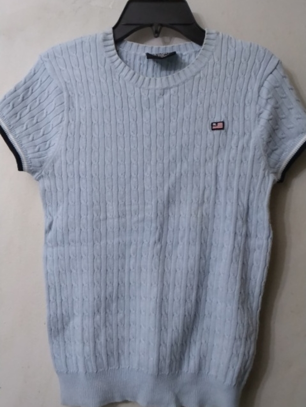 Polo Jeans Ralph Lauren Authentic Light Blue Cable Knit Crewneck Sweater